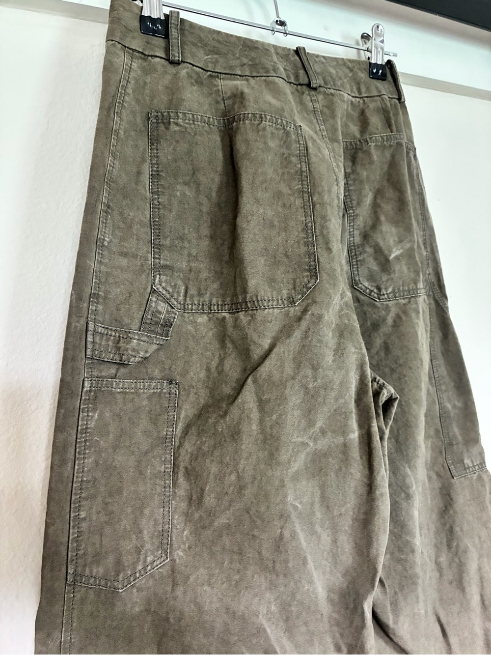 SVILU Women’s Olive Utility Carpenter Pants - Size 2